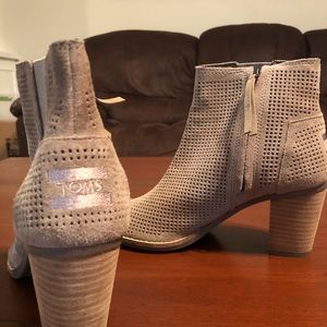TOMS open toe booties